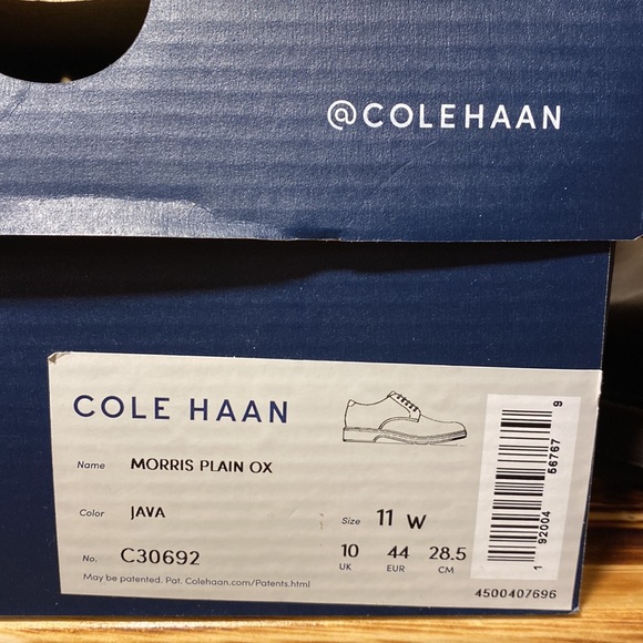 NWT Cole Haan 11 WIDE Morris Plain Oxford lace up dress work shoe in Java Brown - Picture 6 of 7